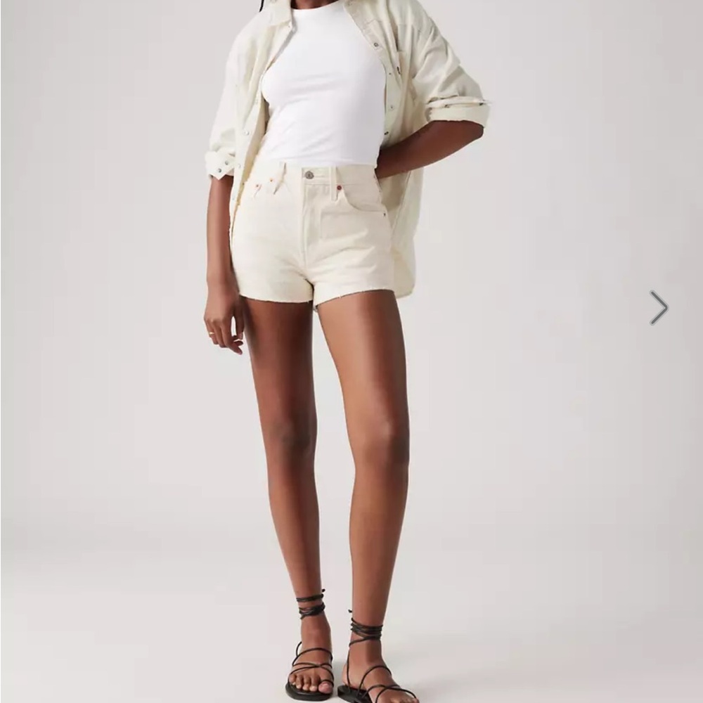 Levi's Women's White Denim Shorts